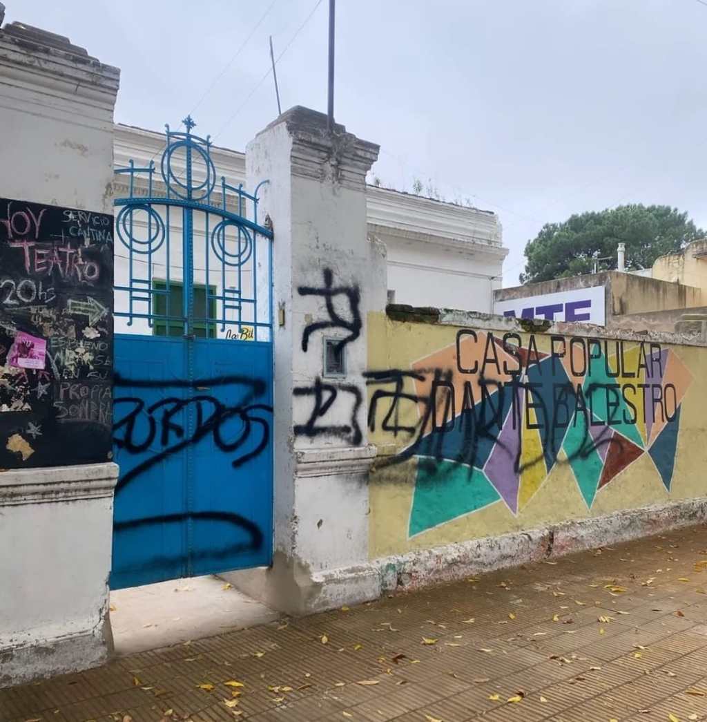 Repudiable ataque en la Casa Dante Balestro de Junín: “¡No a la intolerancia, sí a la cultura&nbsp;comunitaria!”