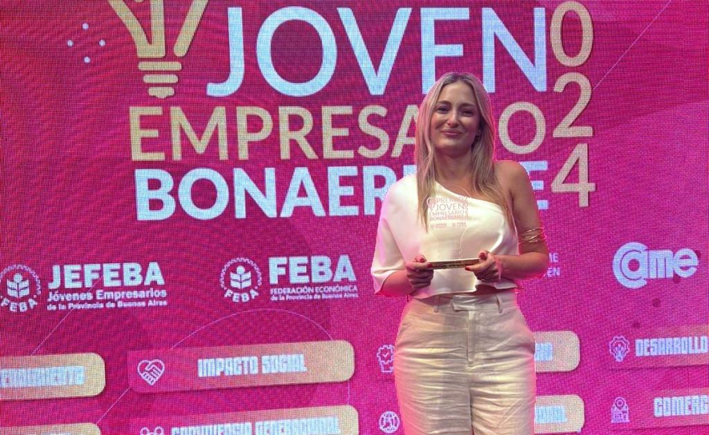 Anahí Frisina, empresaria juninense, ganó el premio Joven Empresaria Bonaerense 2024 en la categoría Comercio&nbsp;Local