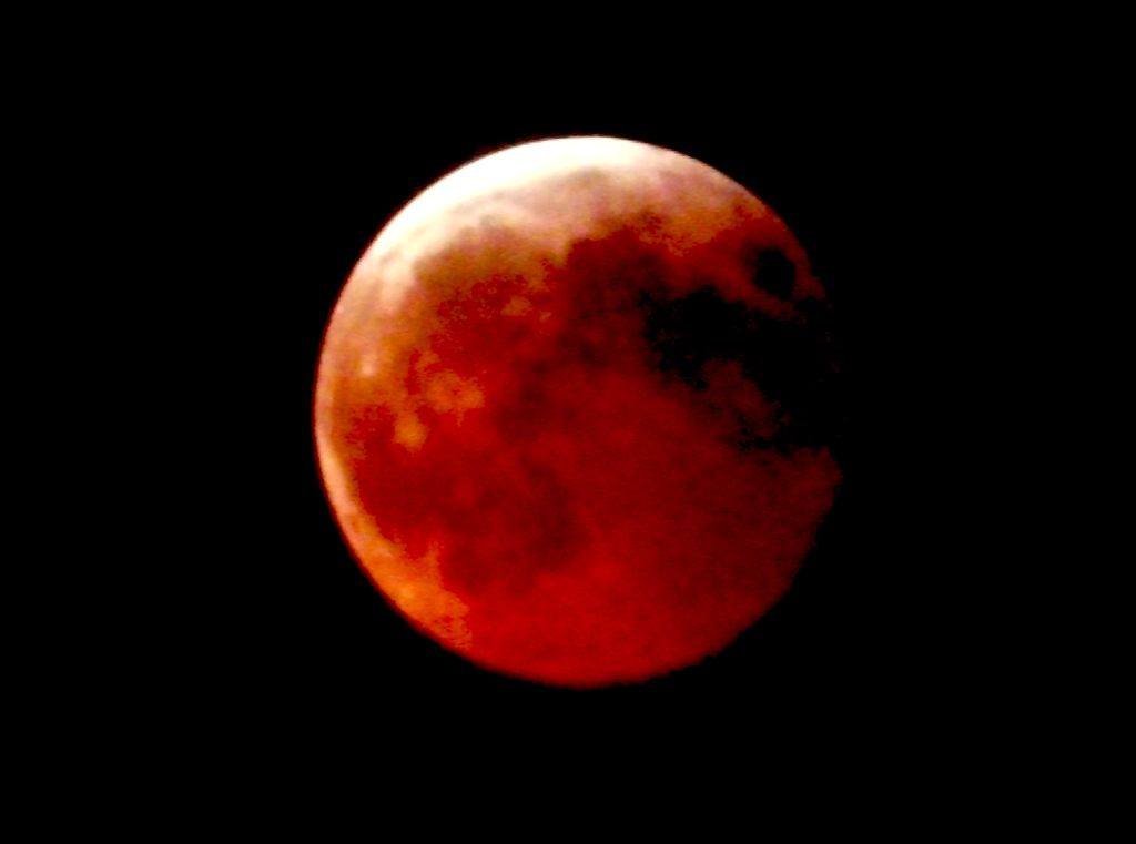 La Luna de Sangre encandiló el cielo juninense. (Foto: Facebook/Daniel Pierro).
