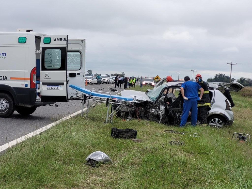 Una mujer de 82 años falleció tras un choque frontal en la Ruta 7. (Foto: Facebook/Interface Informativo).