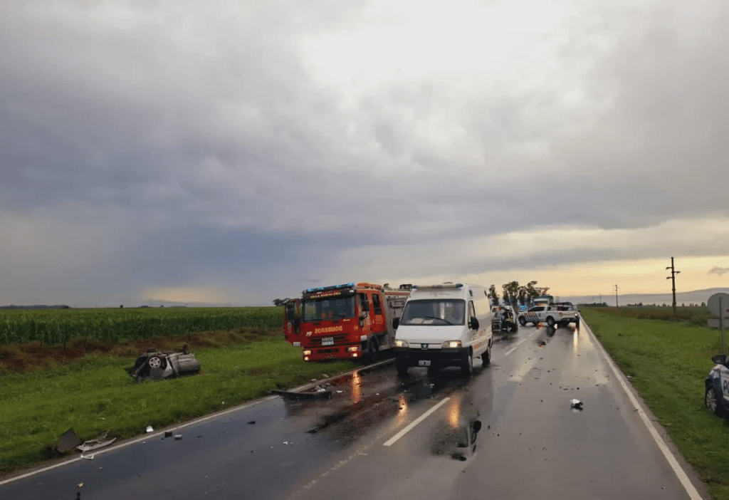 Tragedia en Ruta 4: un vecino de Saforcada y una mujer de General Arenales murieron en un choque&nbsp;frontal