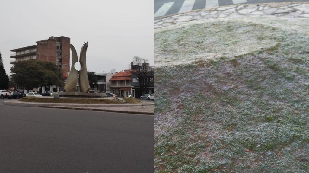 Ola de frío polar en Junín: la mínima llegó a –7 °C y las heladas seguirán toda la semana. (Fotos: En/Facebook/Liliana Gonz).