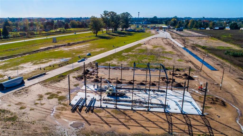 La Zona de Actividades Logísticas empieza a tomar forma con la construcción de las primeras naves. (Foto: Prensa Gobierno de Junín).