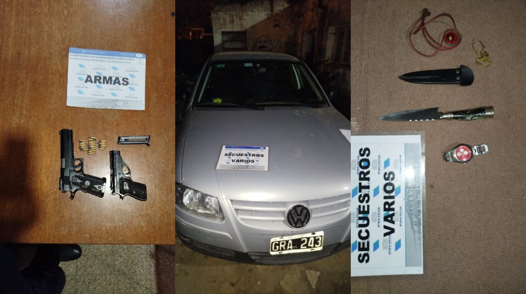 Filmaciones, armas y droga: las claves de los allanamientos que permitieron detener a cinco sospechosos de un robo en&nbsp;Roberts