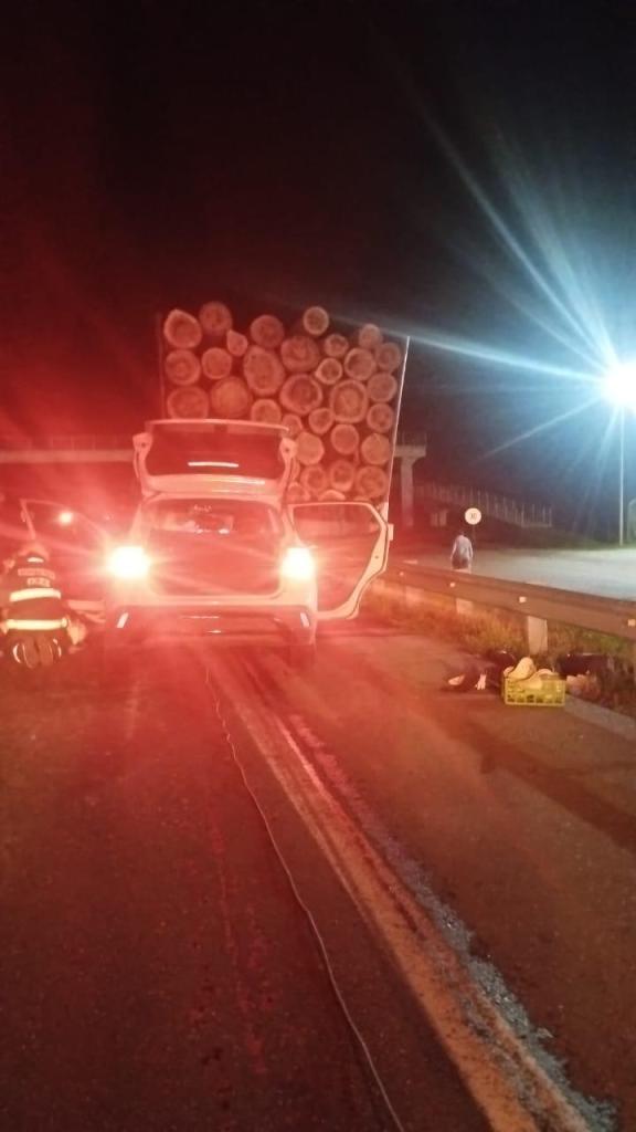 Choque en la Ruta 7: un hombre sufrió graves heridas al colisionar contra un camión en Junín