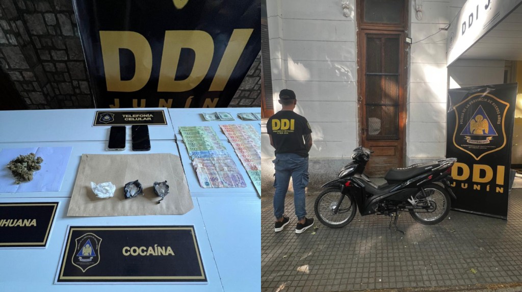 Cayó en Junín un joven acusado de vender droga bajo la modalidad delivery: le secuestraron cocaína, marihuana y&nbsp;dinero