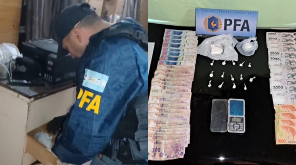 Junín: la Federal irrumpió en una casa del barrio Almirante Brown y detuvo a un dealer con cocaína lista para&nbsp;vender