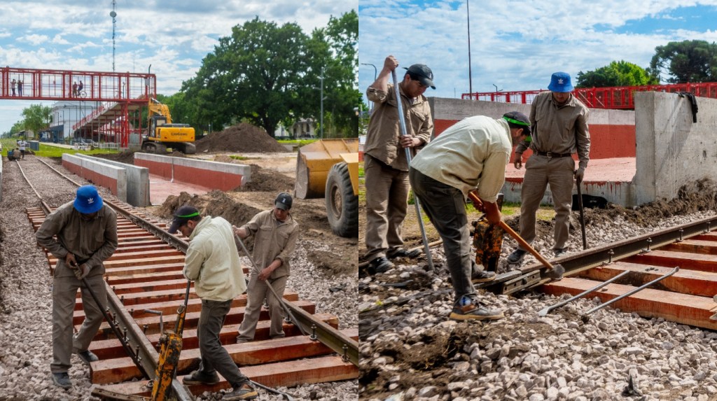 Paso bajo nivel de Rivadavia: avanzan las obras con el armado de las&nbsp;vías