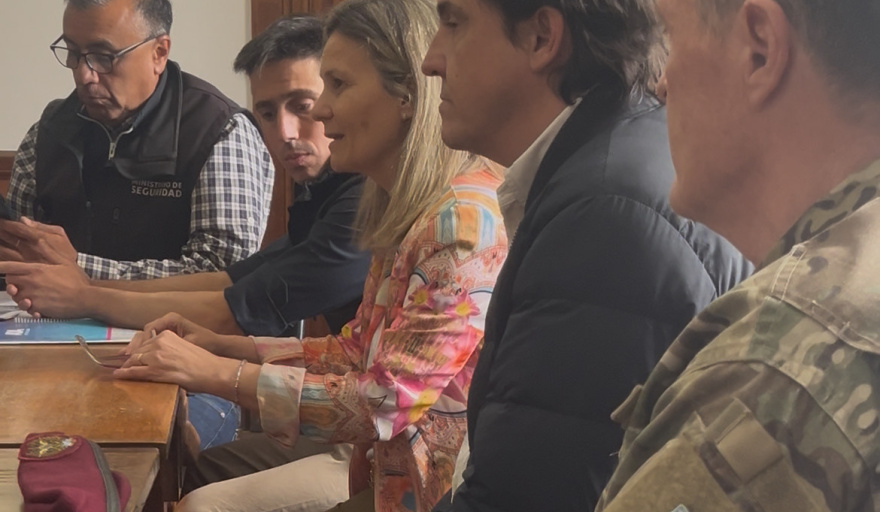 Bullrich confirmó el centro de operaciones en Nueve de Julio y Gentile coordinó el despliegue ante la emergencia&nbsp;hídrica