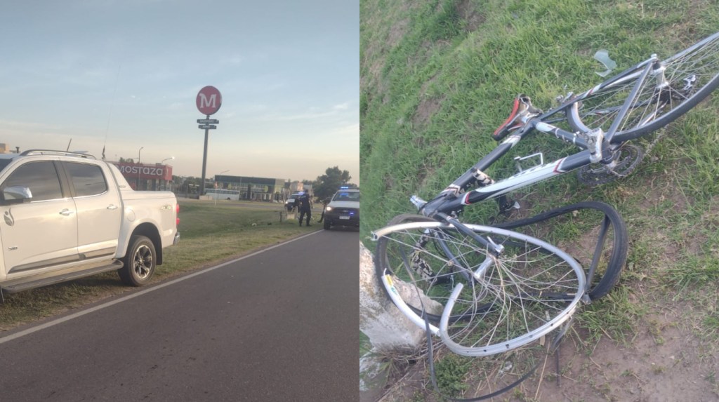Trágico choque en Circunvalación: murió un ciclista de 78 años tras ser embestido por una camioneta en Junín. (Fotos: EN).