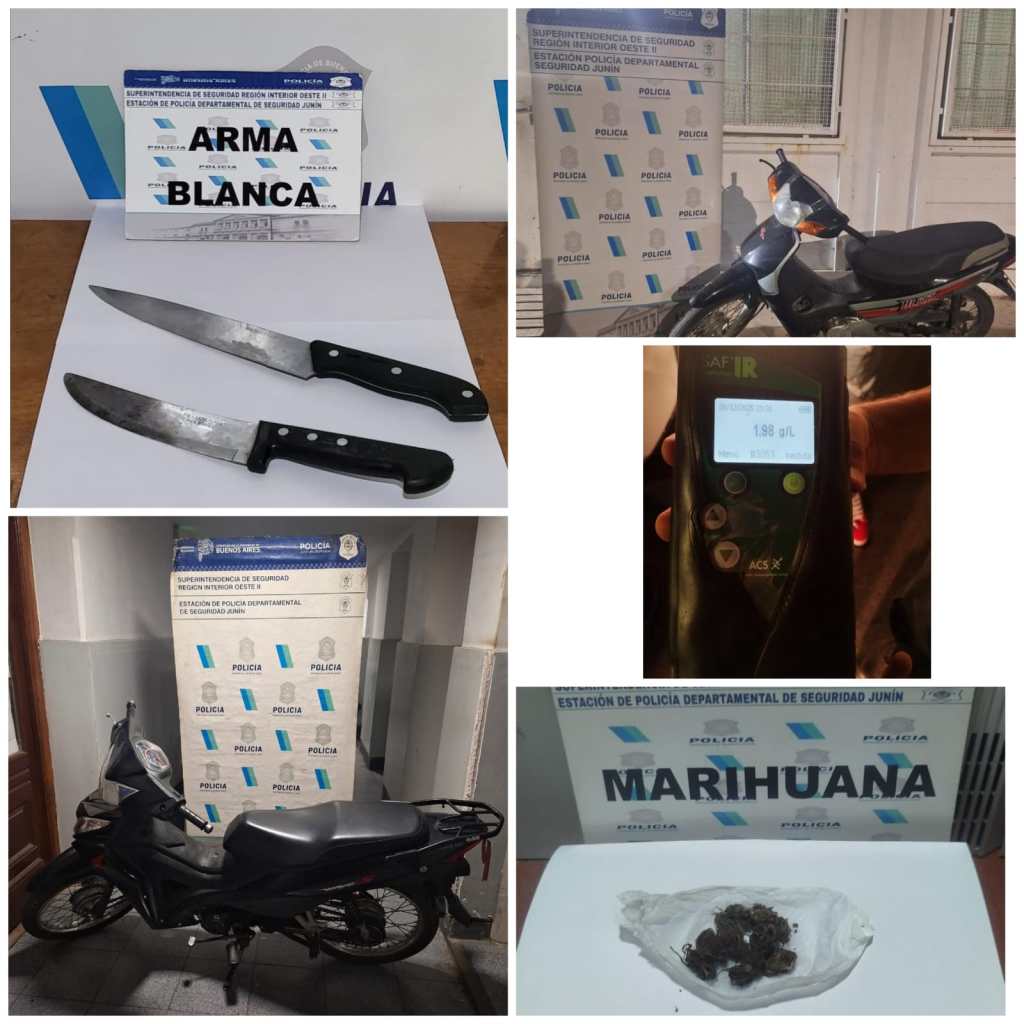 Año Nuevo en Junín: peleas, armas, robos y múltiples aprehensiones en operativos de saturación